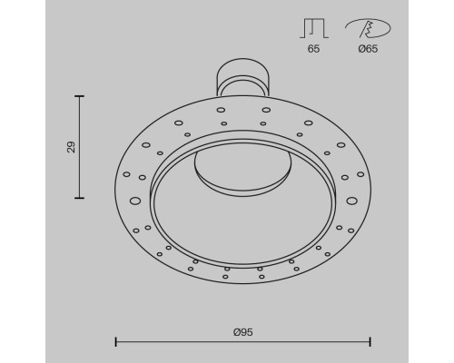 Встраиваемый светильник Technical DL126-GU10-TRS-B