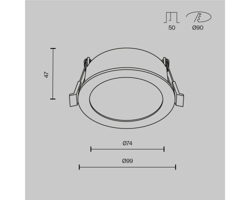 Встраиваемый светильник Technical DL130-GX53-MG