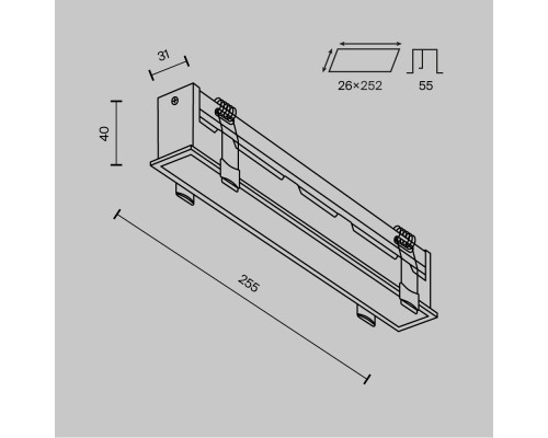 Встраиваемый светильник Technical DL066-20W3-6K-B