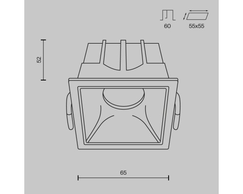 Встраиваемый светильник Technical DL043-01-10W4K-SQ-W