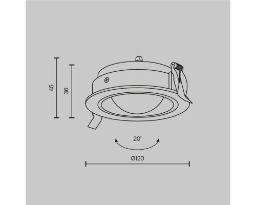 Встраиваемый светильник Technical DL105-12W4K-B