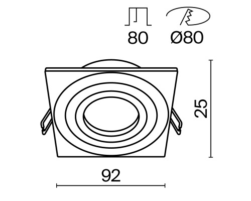 Встраиваемый светильник Technical DL024-2-01B