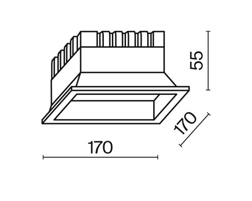 Встраиваемый светильник Technical DL056-24W3K-W