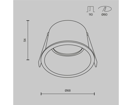 Встраиваемый светильник Technical DL049-01W