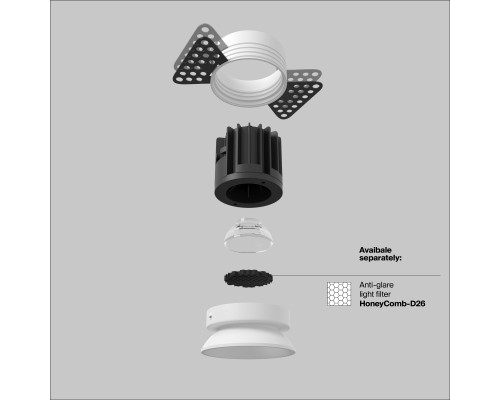 Встраиваемый светильник Technical DL058-7W3K-W