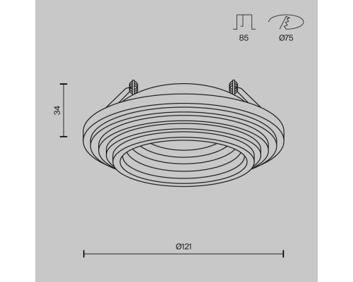 Встраиваемый светильник Technical DL004-1-01-W