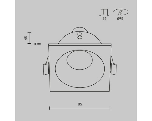 Встраиваемый светильник Technical DL033-2-01W-1(N)