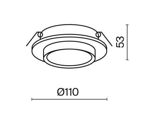Встраиваемый светильник Technical DL086-GX53-RD-W