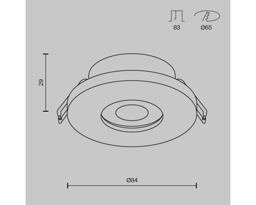 Встраиваемый светильник Technical DL083-01-GU10-RD-B
