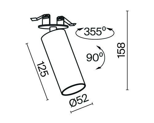Встраиваемый светильник Technical C053CL-L12W4K-W-W