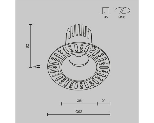 Встраиваемый светильник Technical DL124-10W-4K-TRS-W