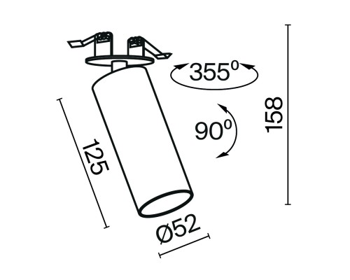 Встраиваемый светильник Technical C053CL-L12W3K-W-W