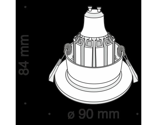 Встраиваемый светильник Technical DL041-01W