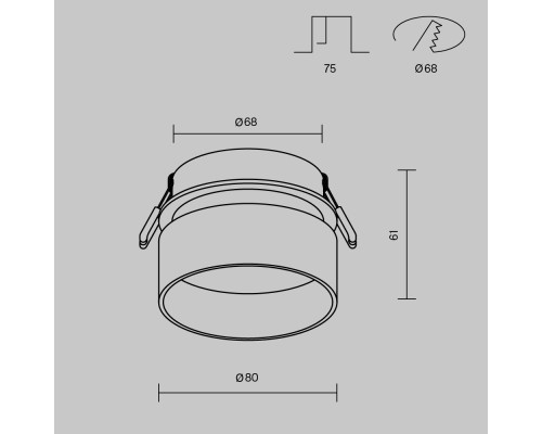 Встраиваемый светильник Technical DL062-GU10-W