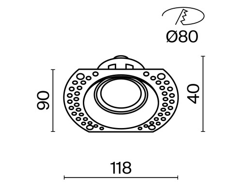 Встраиваемый светильник Technical DL042-01-RD-W