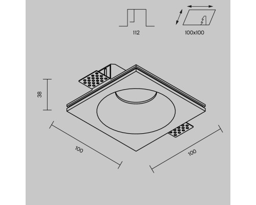 Встраиваемый светильник Technical DL129-GU10-01-W