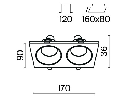 Встраиваемый светильник Technical DL033-2-02B