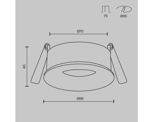 Встраиваемый светильник Technical DL027-GU10-W