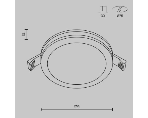 Встраиваемый светильник Technical DL303-L12B4K