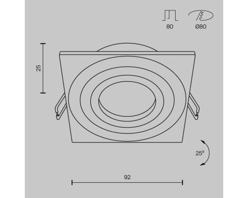 Встраиваемый светильник Technical DL024-2-01B
