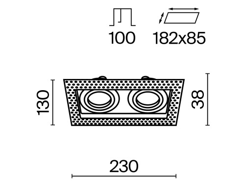 Встраиваемый светильник Technical DL003-02-W
