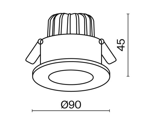 Встраиваемый светильник Technical DL038-2-L7W4K