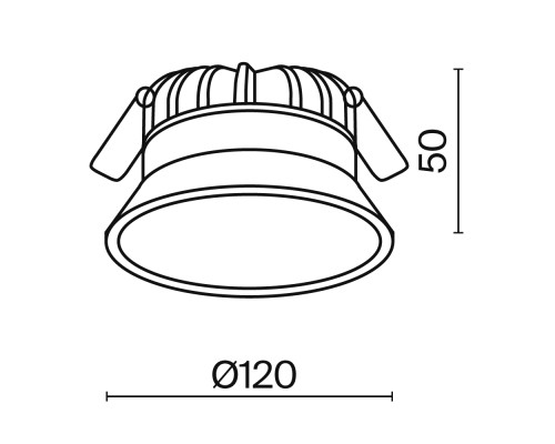 Встраиваемый светильник Technical DL055-12W4K-W
