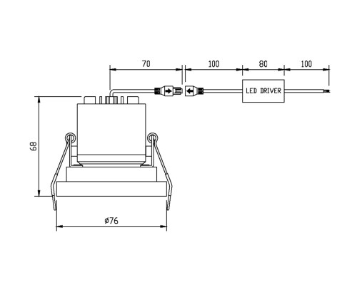 Встраиваемый светильник Technical DL040-L10CH4K
