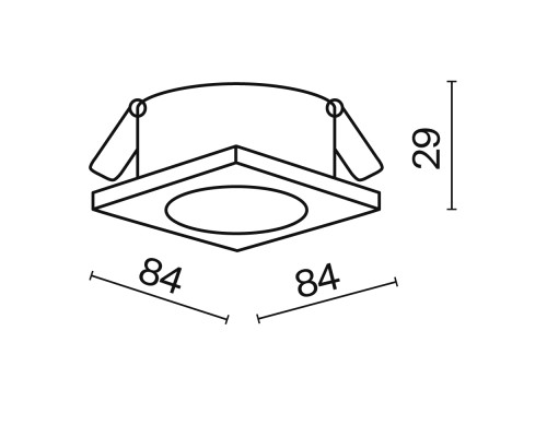 Встраиваемый светильник Technical DL083-01-GU10-SQ-B