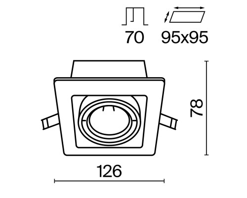Встраиваемый светильник Technical DL008-2-01-W