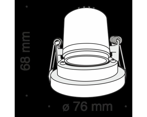 Встраиваемый светильник Technical DL040-L10W4K
