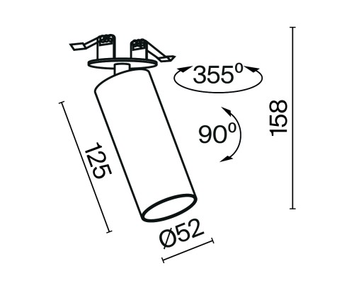 Встраиваемый светильник Technical C053CL-L12W4K-W-B