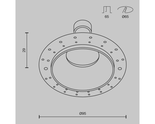 Встраиваемый светильник Technical DL126-GU10-TRS-MG