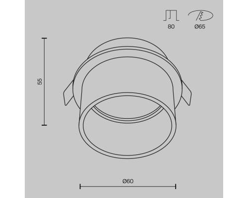 Встраиваемый светильник Technical DL050-01B