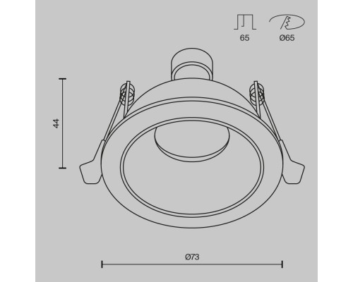 Встраиваемый светильник Technical DL126-GU10-B