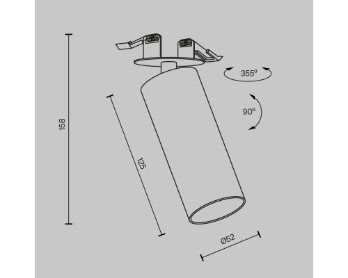 Встраиваемый светильник Technical C053CL-L12W4K-W-B