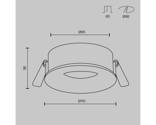 Встраиваемый светильник Technical DL027-GX53-B