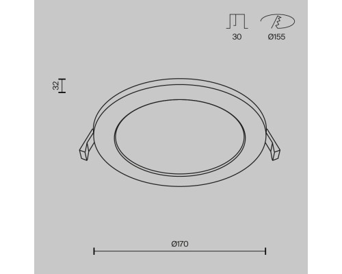 Встраиваемый светильник Technical DL016-6-L12W