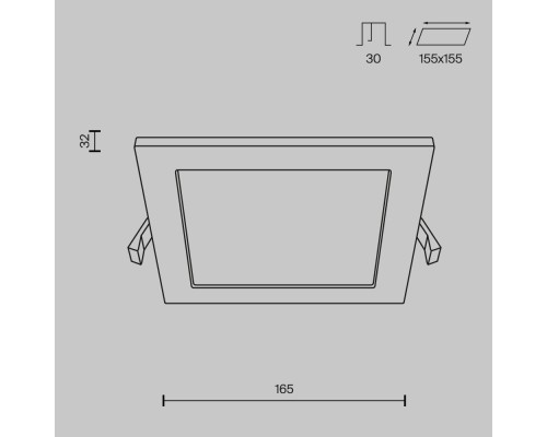 Встраиваемый светильник Technical DL020-6-L12W