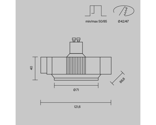 Встраиваемый светильник Technical DL138-GU10-B