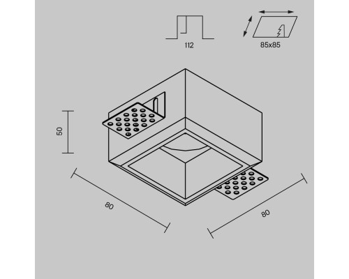 Встраиваемый светильник Technical DL131-GU10-01-W
