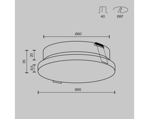Встраиваемый светильник Technical DL067-GX53-W