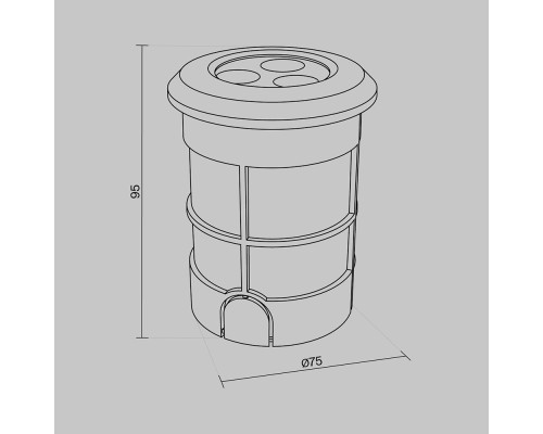 Встраиваемый светильник Outdoor O044DL-L3S3K