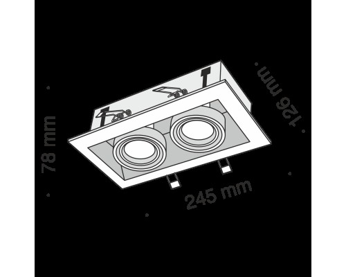 Встраиваемый светильник Technical DL008-2-02-S