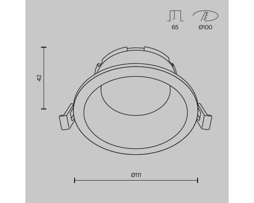 Встраиваемый светильник Technical DL126-GX53-W