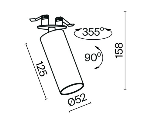 Встраиваемый светильник Technical C053CL-L12W3K-W-B