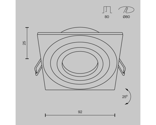 Встраиваемый светильник Technical DL024-2-01S