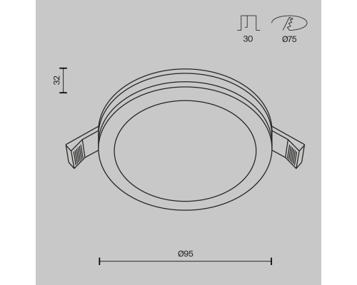 Встраиваемый светильник Technical DL2001-L12W4K