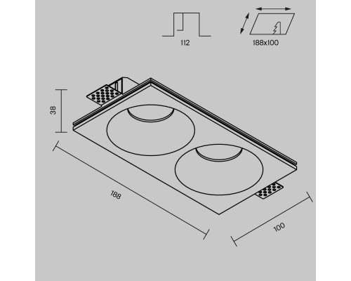 Встраиваемый светильник Technical DL129-GU10-02-W