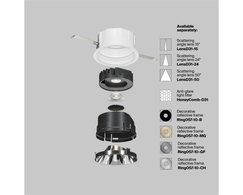 Встраиваемый светильник Technical DL057-10W3K-W